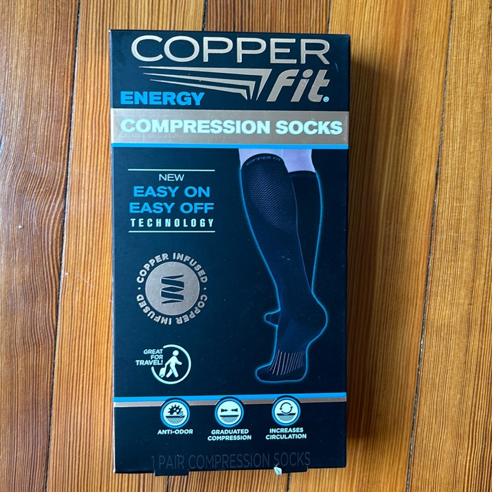Copper fit compression socks size small / medium